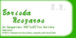 boriska meszaros business card